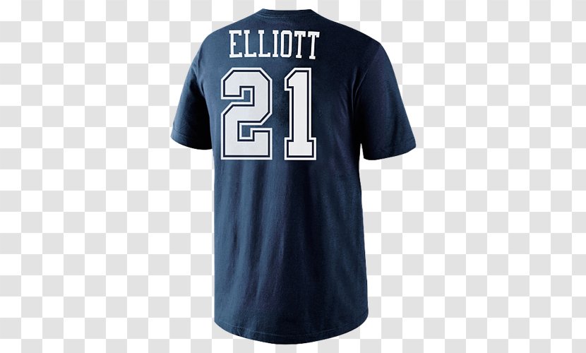 Sports Fan Jersey T-shirt Autographed Dallas Cowboys Ezekiel Elliott Fanatics Authentic - Uniform Transparent PNG