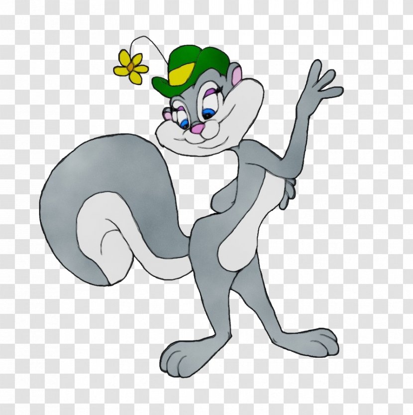 Squirrel Cartoon - Wet Ink - Tail Animation Transparent PNG