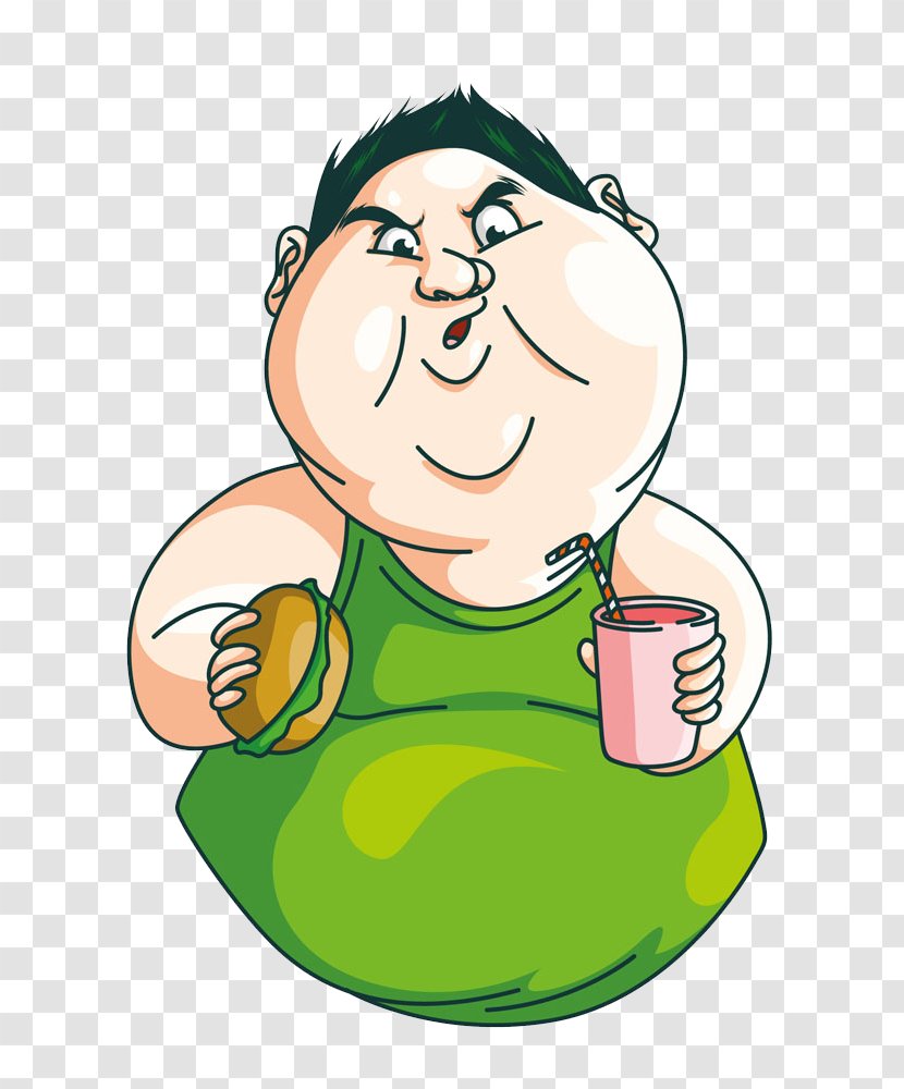 Obesity Cartoon Adipose Tissue Clip Art - Obese Children Transparent PNG