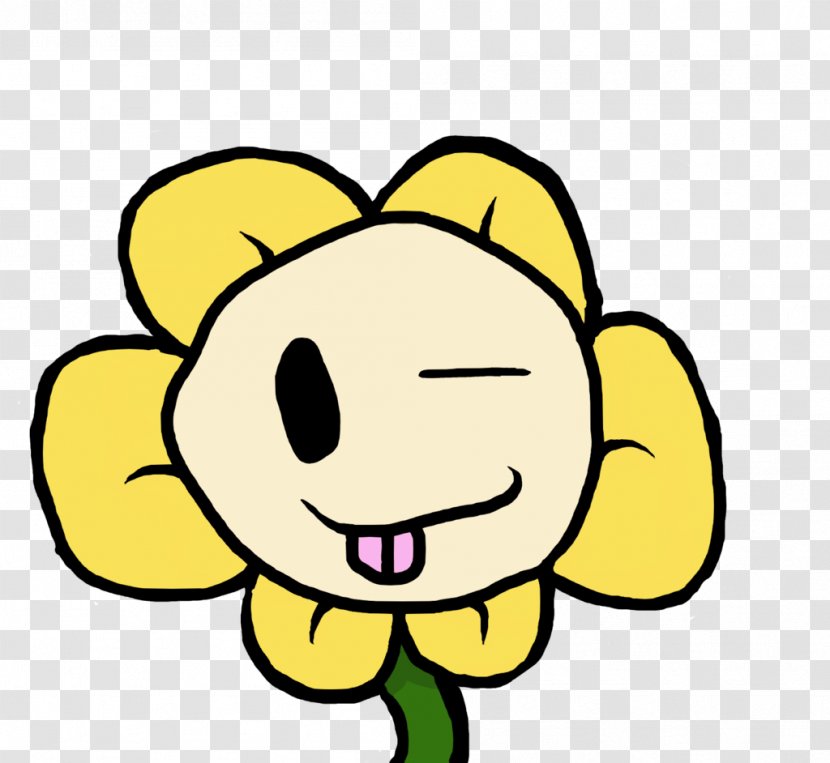 Flowey Undertale Smiley Clip Art - Wink Transparent PNG