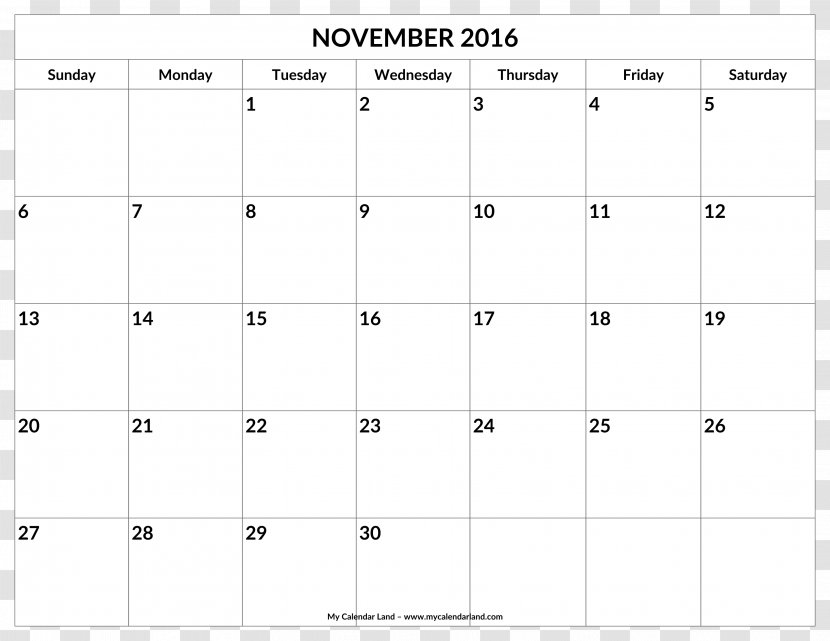Calendar Date Name Angle - November Transparent PNG