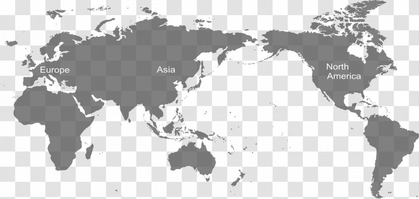 World Map Globe - Black And White Transparent PNG