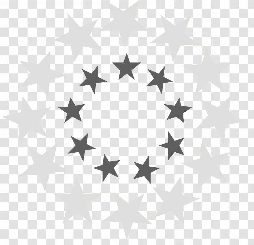 Flag Of The United States Betsy Ross Stencil - Black And White Transparent PNG