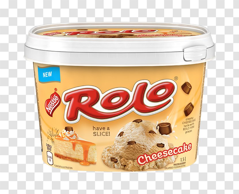 Ice Cream Cheesecake Rolo Dairy Products Nestlé - Caramel Transparent PNG