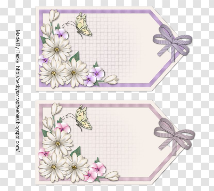 Purple Flower - Label Transparent PNG