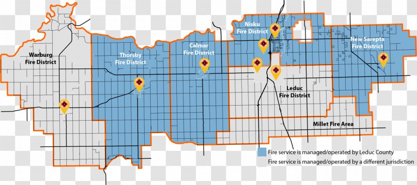 Warburg Leduc Map Wetaskiwin County No. 10 Camrose 22 - World - Fire Vision Transparent PNG