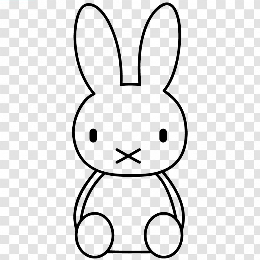 Domestic Rabbit Easter Bunny Hare Whiskers - Line Art Transparent PNG