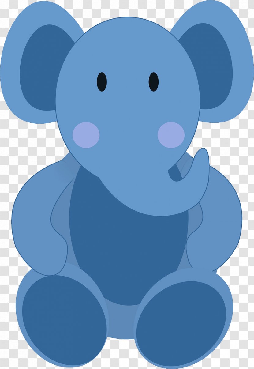 Infant Boy Clip Art - Silhouette - Blue Elephant Transparent PNG