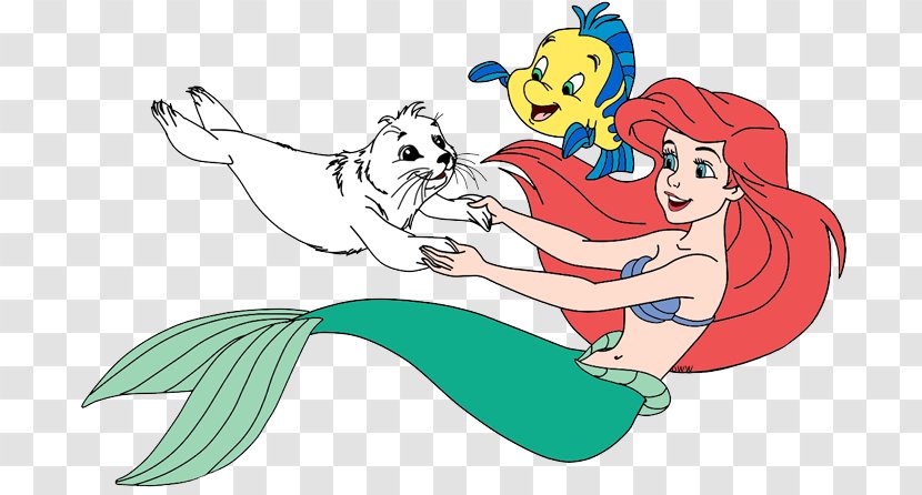 Ariel Mermaid Fa Mulan Sebastian Disney Princess - Heart - Baby Transparent PNG