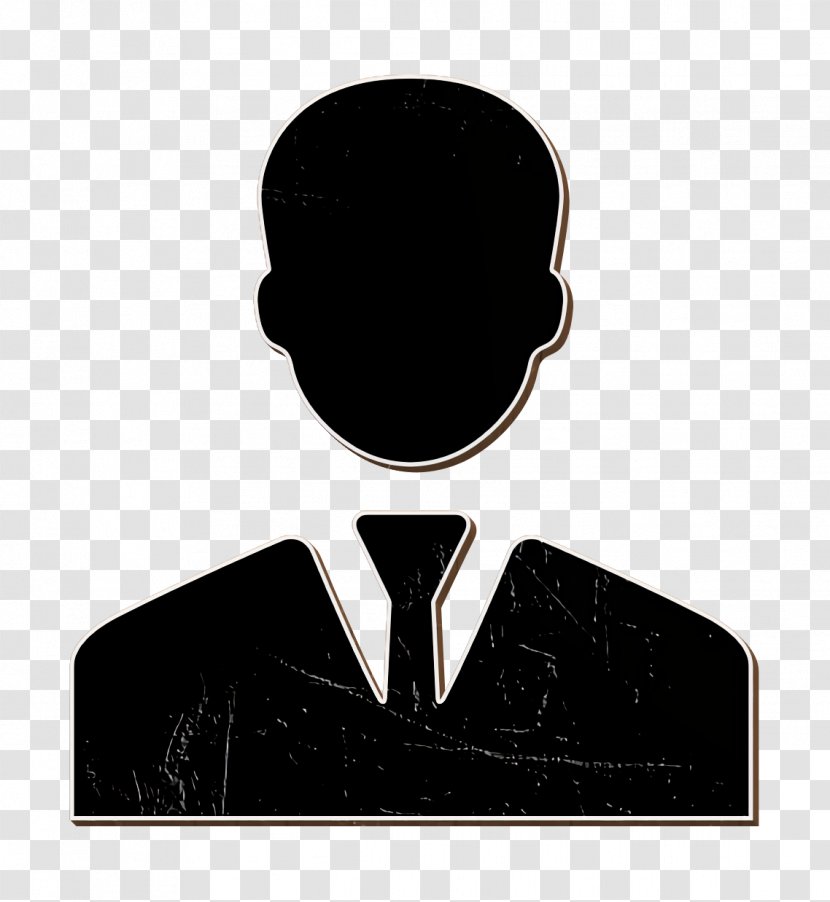 Businessman Icon People - Blackandwhite - Label Transparent PNG