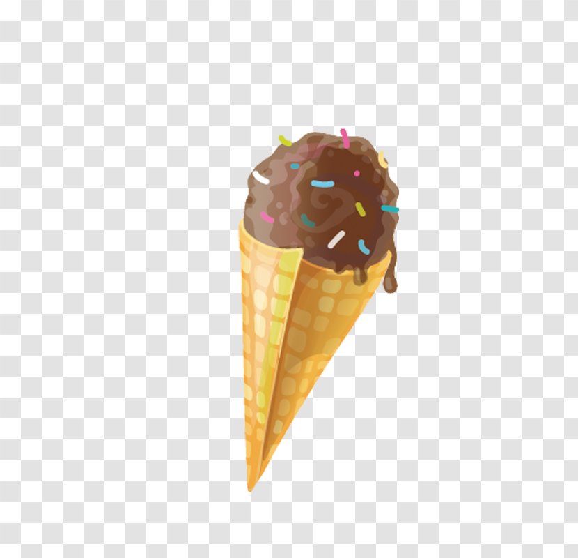 Ice Cream Cone Triangle - Vector Transparent PNG