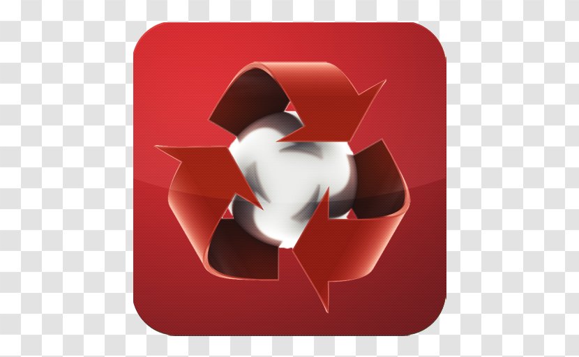 Recycling Symbol Font - Red - Design Transparent PNG