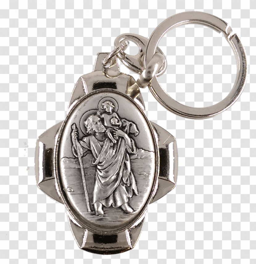 Key Chains Saint Silver Necklace - Christopher - Chain Transparent PNG