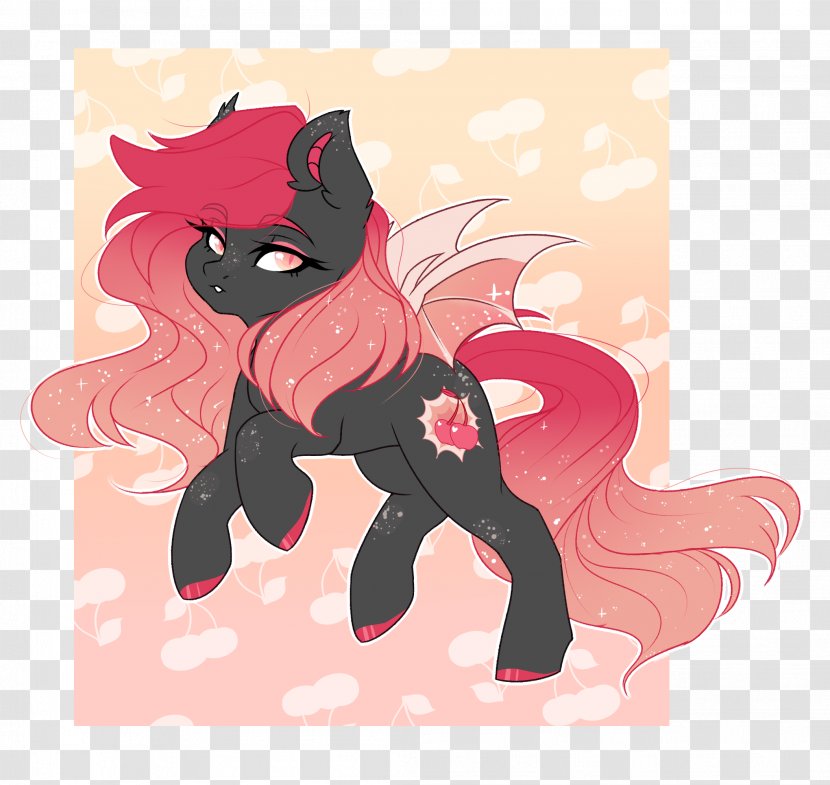 Cat Horse Pony Legendary Creature - Silhouette - Cherry Pull Down Transparent PNG