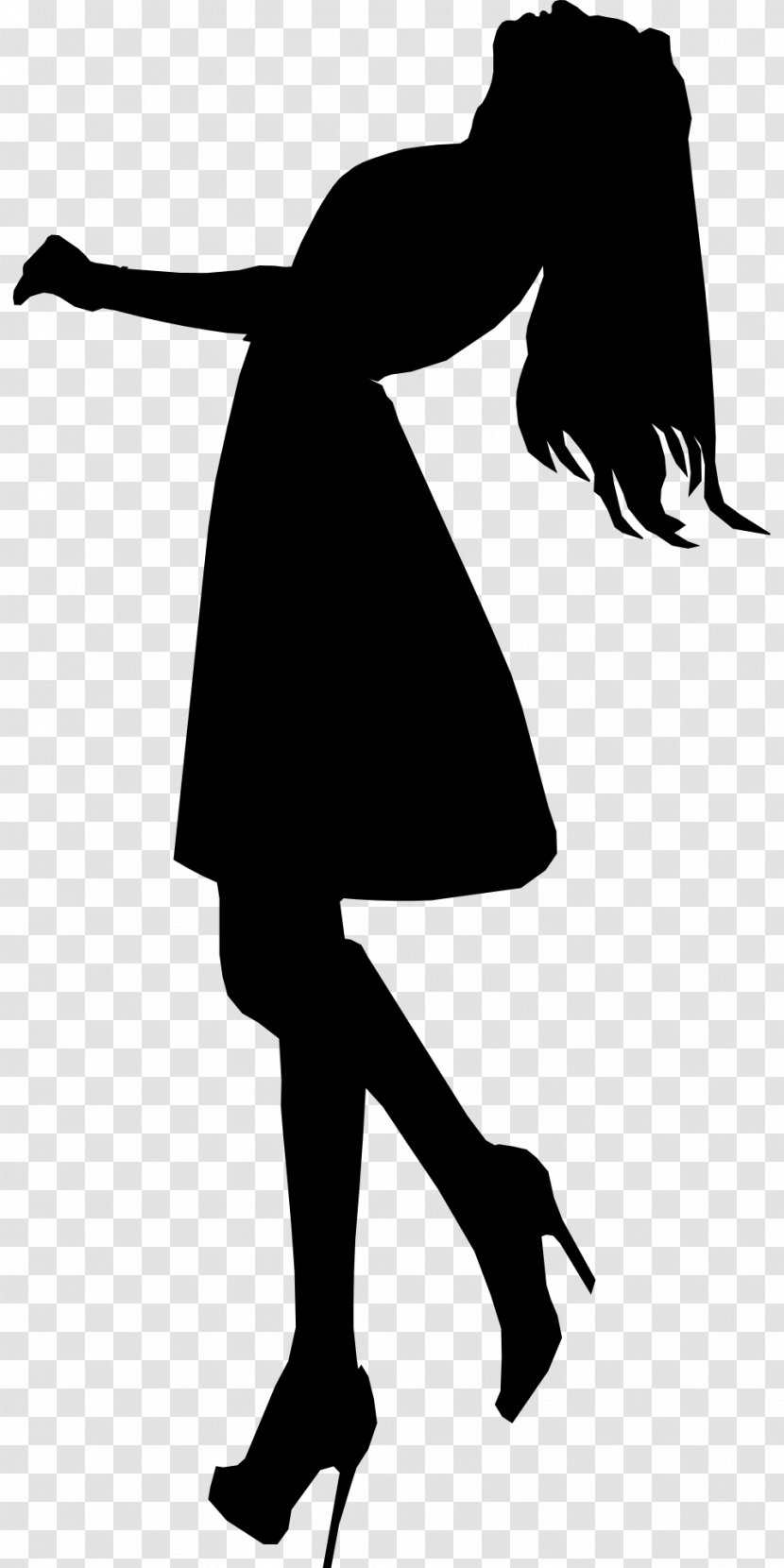 Little Girl - Standing - Black Dress Blackandwhite Transparent PNG
