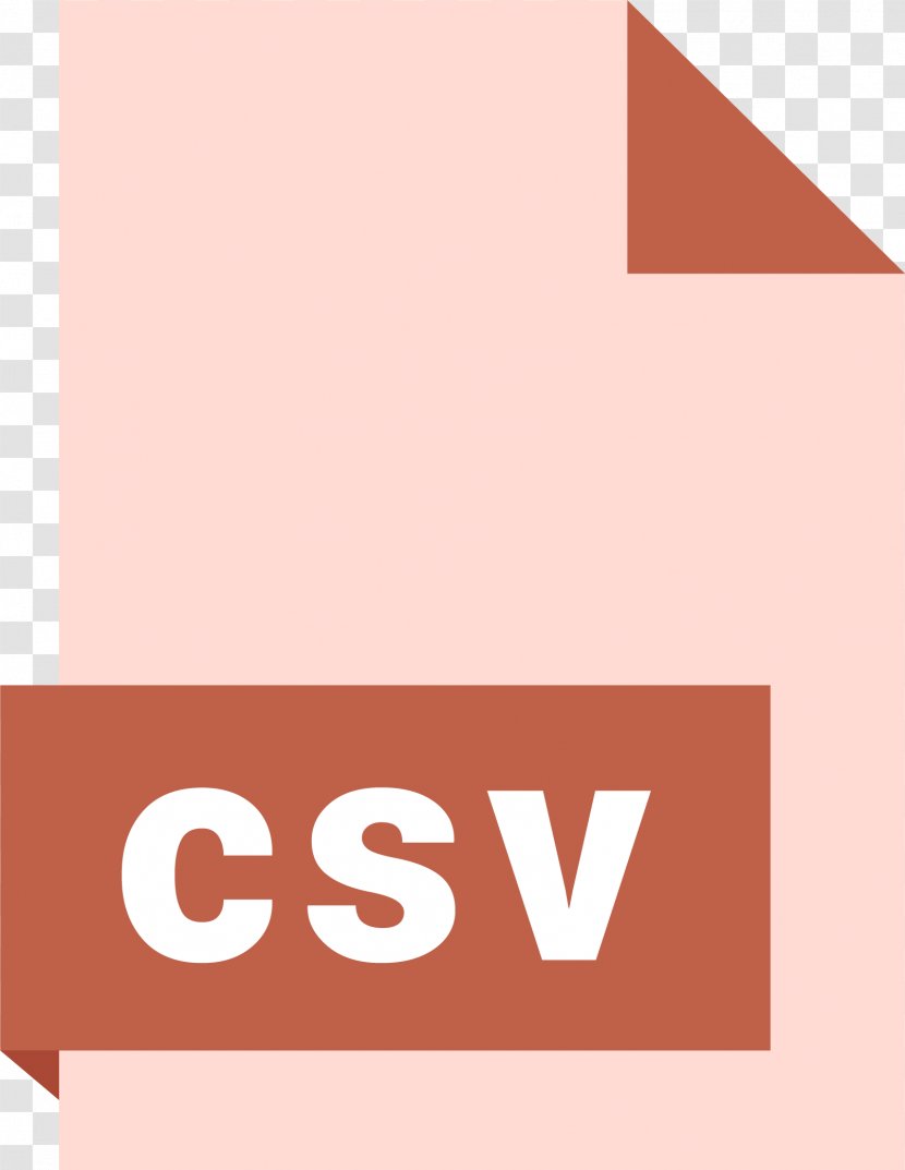 Comma-separated Values Text File - Orange - Adobe Illustrator Transparent PNG
