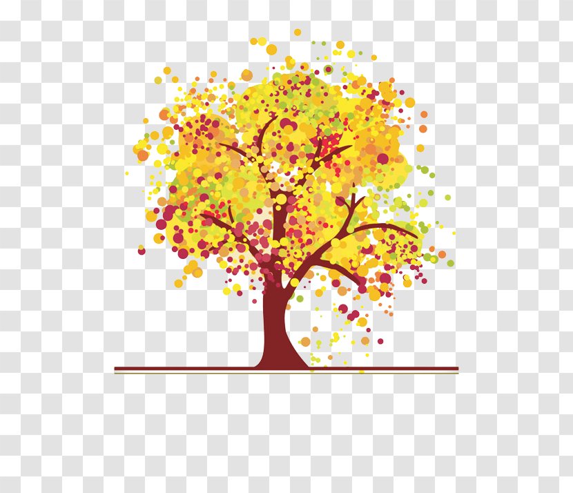 Tree Autumn Leaf Color - Vector Monitor Transparent PNG