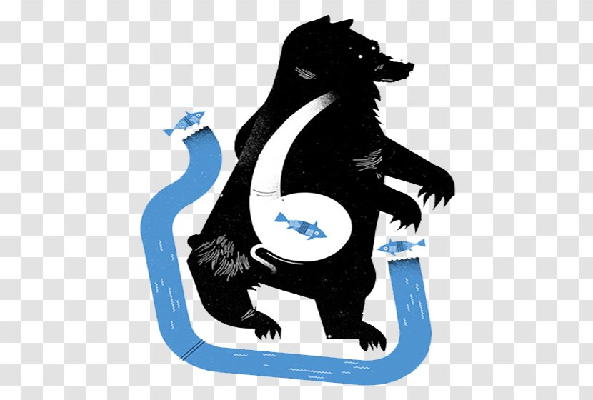 Bear Drawing Graphic Design Illustration - Heart - Simple Black River Bears Transparent PNG