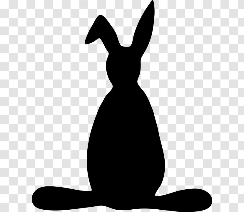 Domestic Rabbit Easter Bunny Hare Clip Art - Silhouette Transparent PNG