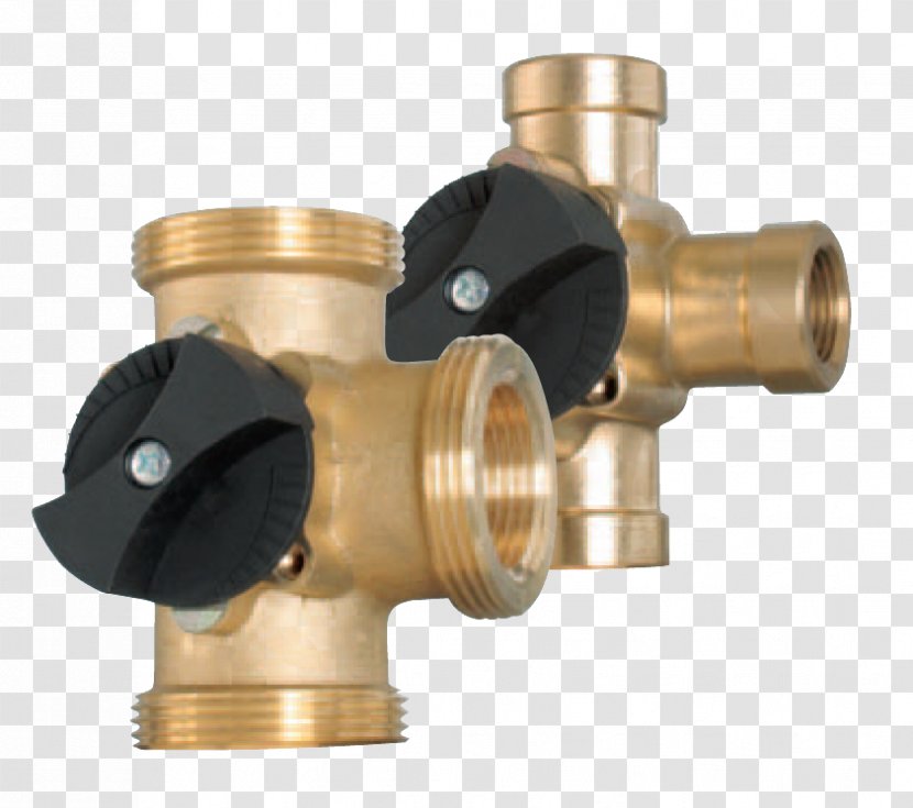 Brass Directional Control Valve Agua Caliente Sanitaria Water Heating Transparent PNG