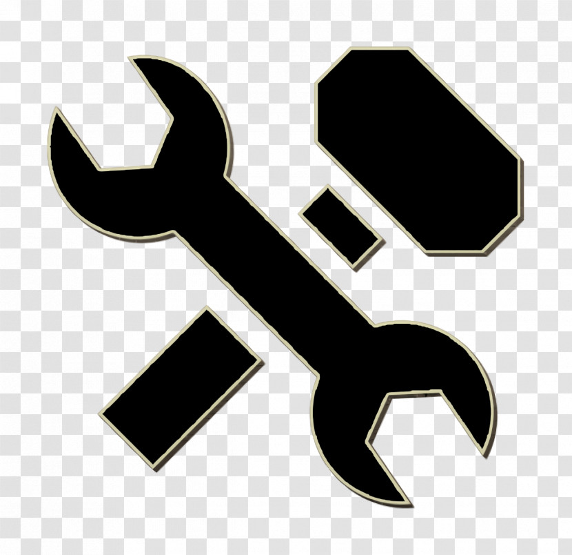 Wrench And Hammer Cross Icon Tools And Utensils Icon Building Trade Icon Transparent PNG
