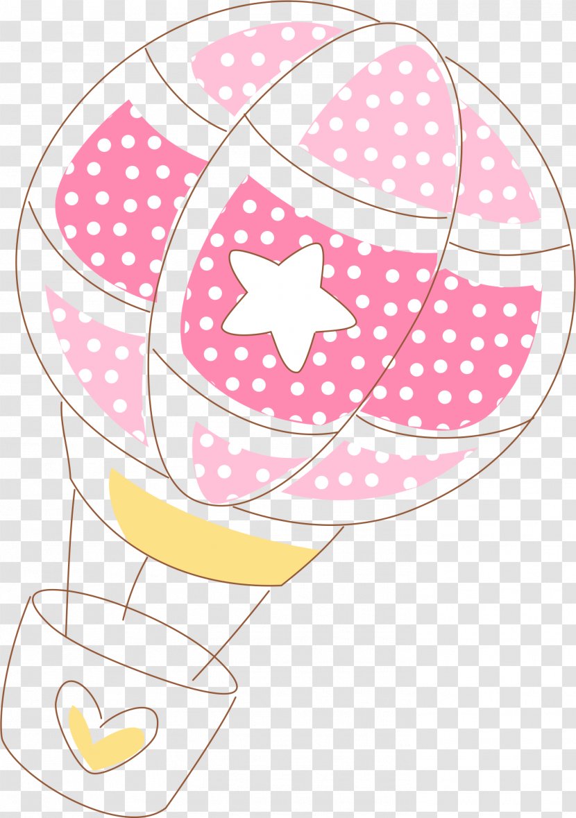 Balloon - Hand-painted Pink Hot Air Transparent PNG