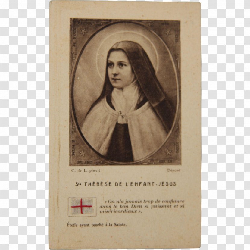 Carmel De Lisieux Holy Card Saint Relic Carmelites - Sainte Therese Transparent PNG