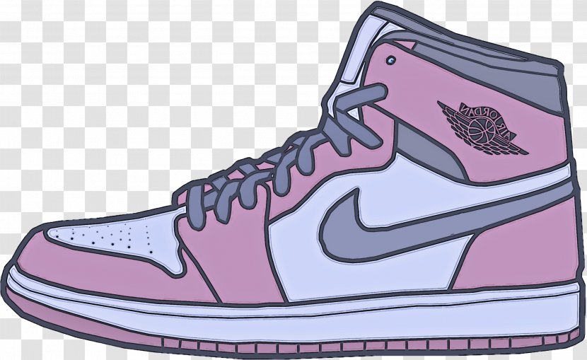 Shoe Footwear Sneakers White Pink - Basketball - Skate Purple Transparent PNG