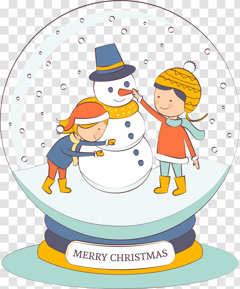 Snowman Christmas Euclidean Vector Illustration - Creative Transparent PNG