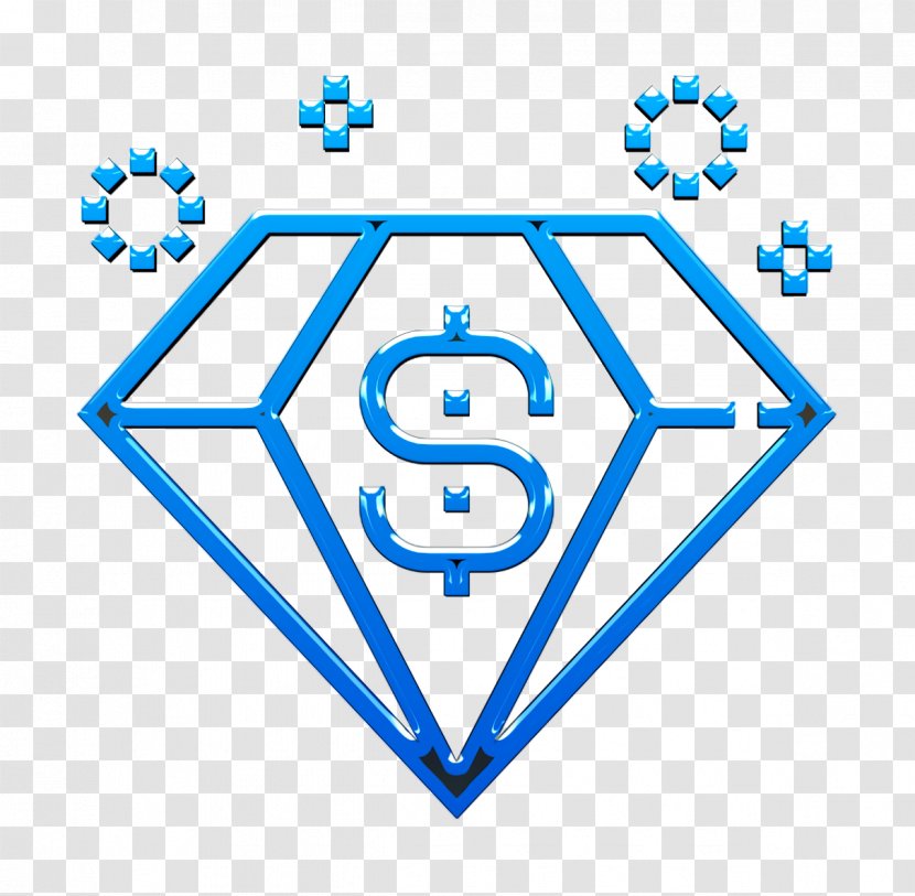 Asset Icon Diamond Jewel - Logo Electric Blue Transparent PNG