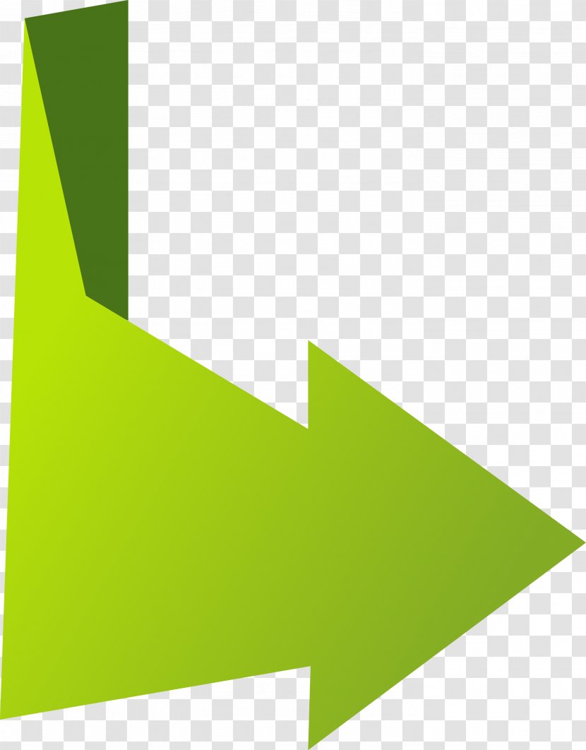 Paper Arrow Euclidean Vector - Green - Origami Transparent PNG