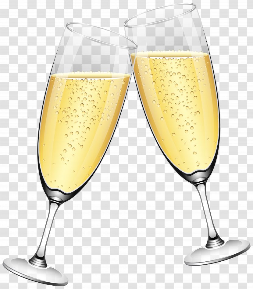 Champagne Glass Sparkling Wine - Champange Transparent PNG