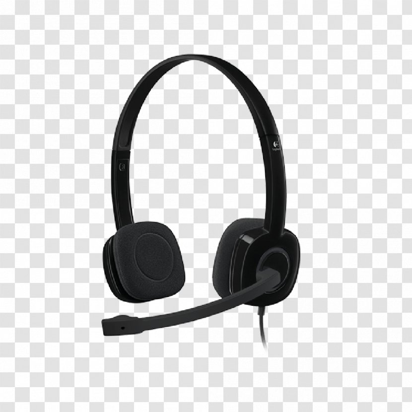 Microphone Headset Noise-cancelling Headphones Logitech H151 Transparent PNG