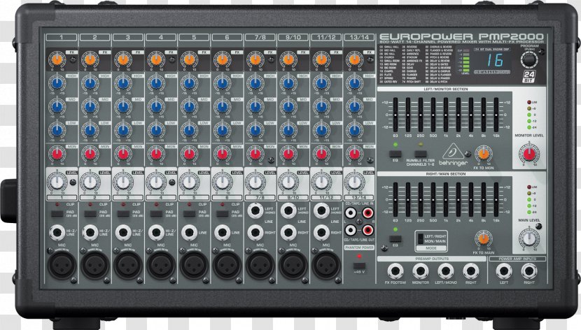 BEHRINGER Behringer Europower PMP2000 Audio Mixers Public Address Systems Microphone - Heart - Mixer Transparent PNG