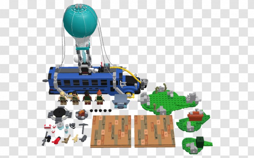 LEGO Fortnite Battle Royale Bus Game Transparent PNG