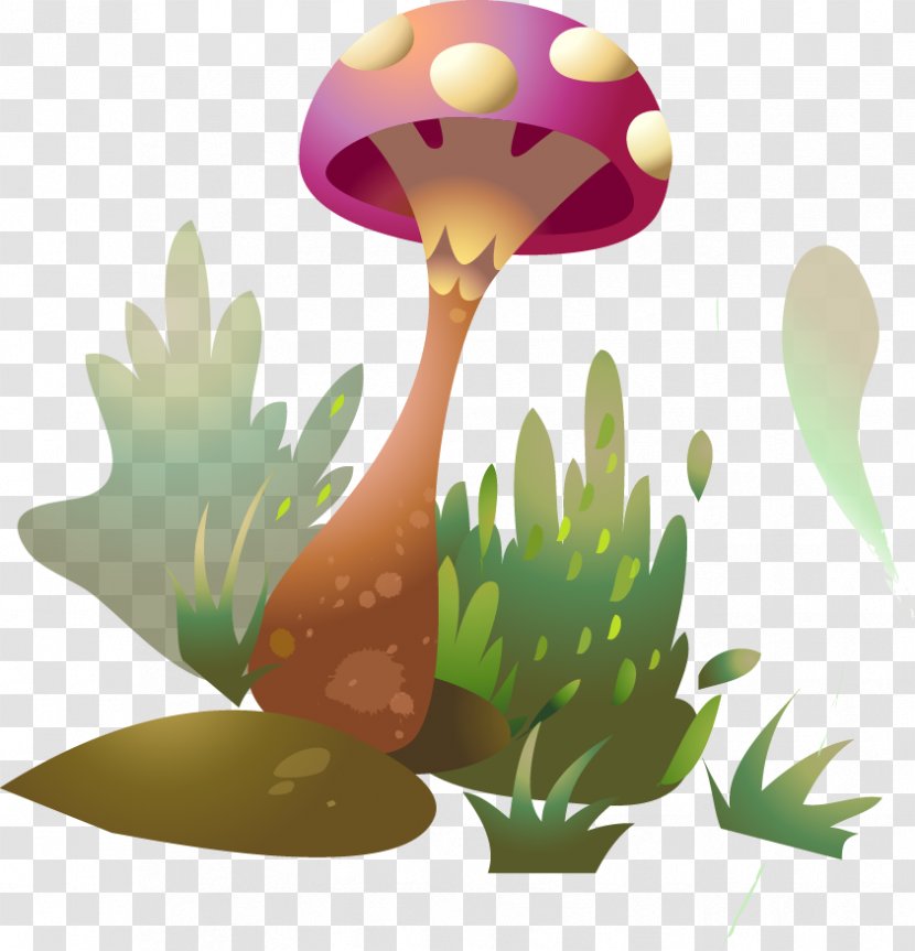 Fungus Mushroom Drawing Clip Art - Forest Elf Decorative Elements Transparent PNG