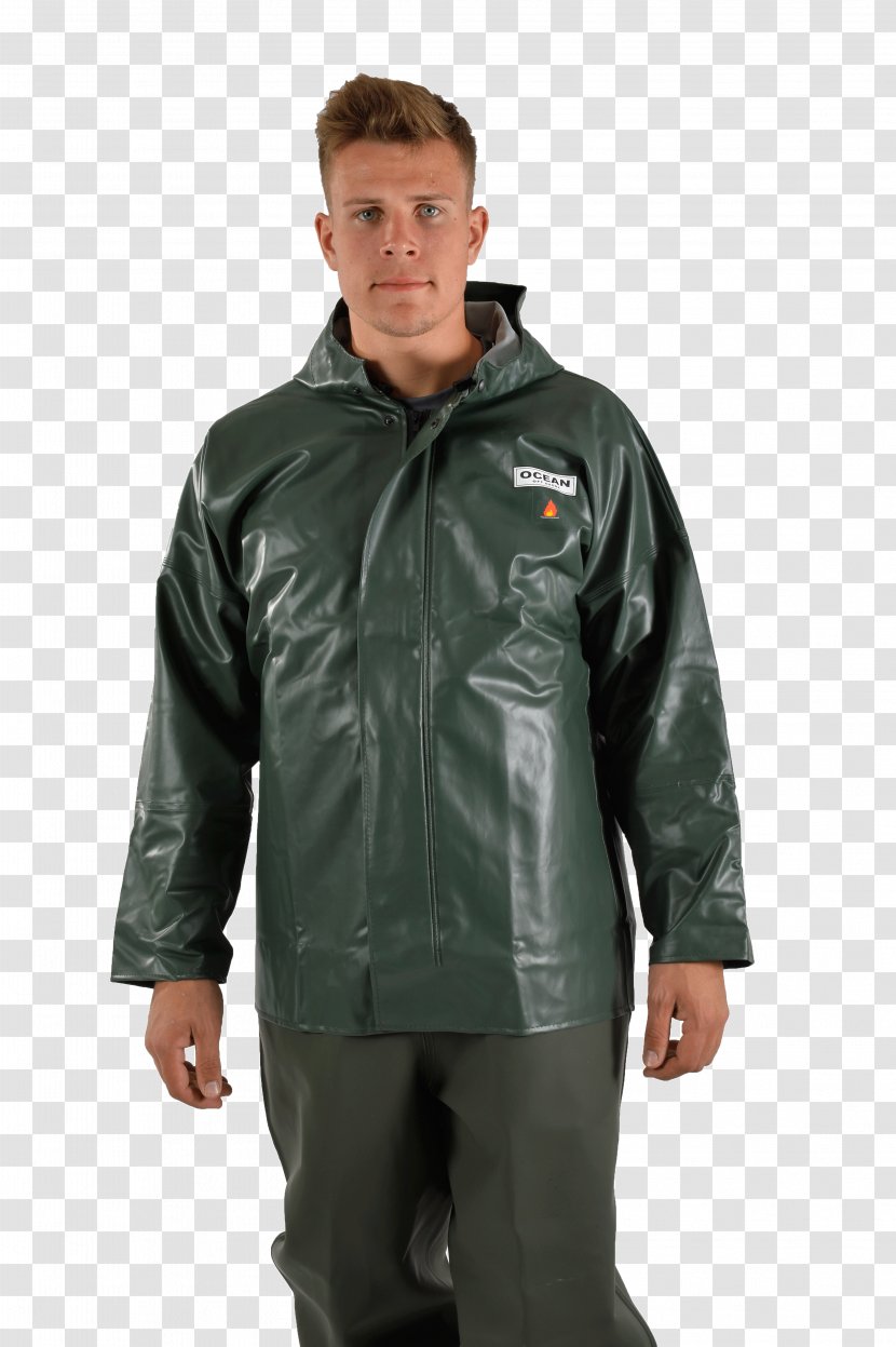 Jacket Oilskin Polyvinyl Chloride Raincoat Clothing - Material - Fisherman Transparent PNG