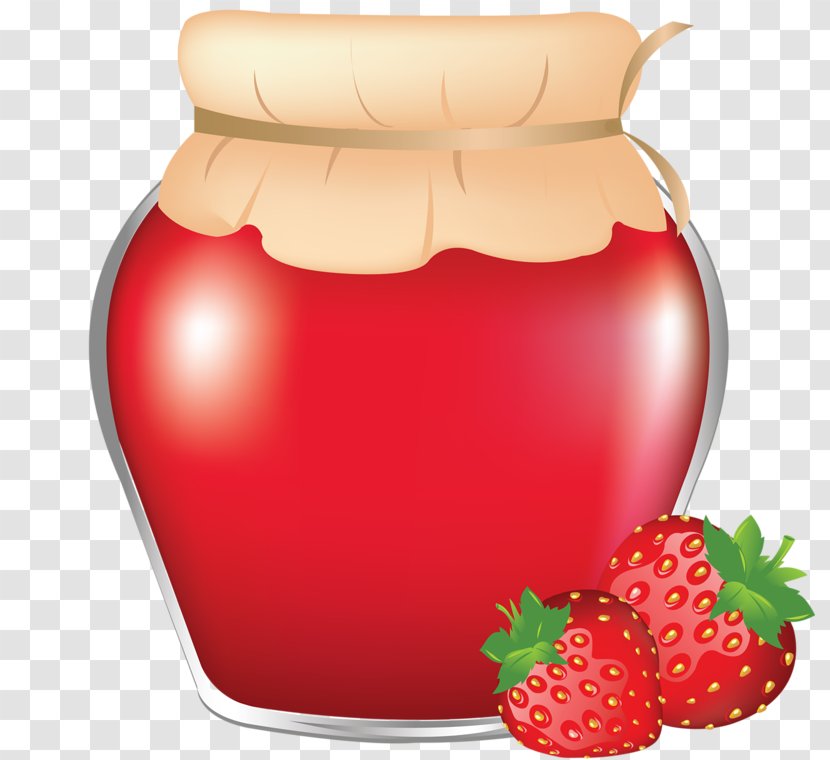 Jar Fruit Preserves Clip Art - Strawberry Jam Transparent PNG