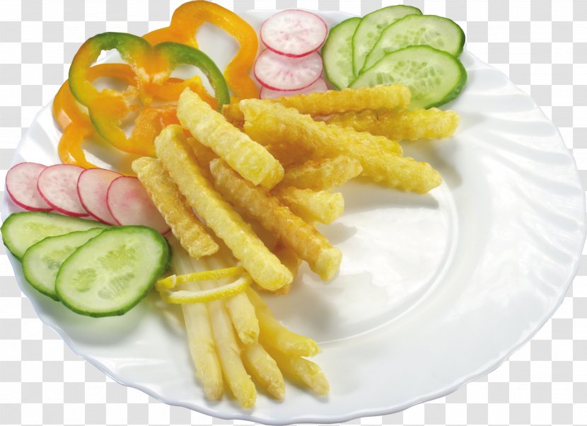 Breakfast European Cuisine Platter Salad - Vegetarian Food - Fries Transparent PNG