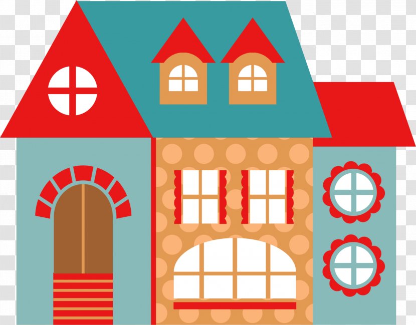 Christmas Android Clip Art - Area - Cartoon Blue Cabin Transparent PNG