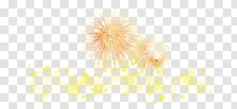 Yellow Petal Pattern - Fireworks Glow Transparent PNG