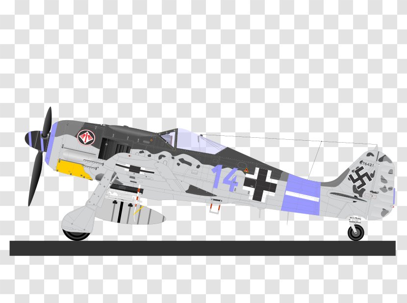 Focke-Wulf Fw 190 Fighter Aircraft Airplane - Monoplane - Sabre Transparent PNG