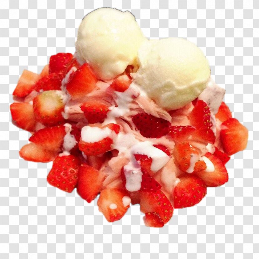 Ice Cream Sundae Strawberry Cake Aedmaasikas - Food - Delicious Transparent PNG