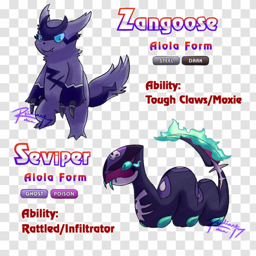 Zangoose Seviper Alola Pokémon Quagsire - Duskull - Pokemon Transparent PNG