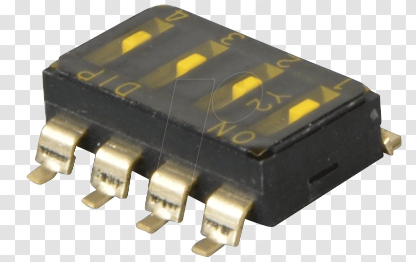 DIP Switch Electrical Switches Dual In-line Package Surface-mount Technology Electronics - Engineering - Dip Transparent PNG