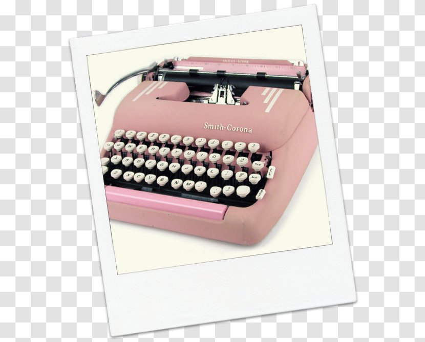 Typewriter Smith Corona Royal Futura Quiet Deluxe Pink - Remington Rand - Vintage Transparent PNG