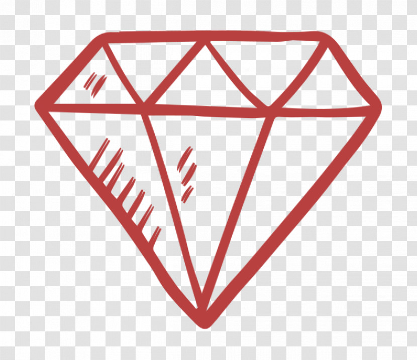 Hand Drawn Love Elements Icon Fashion Icon Diamond Icon Transparent PNG