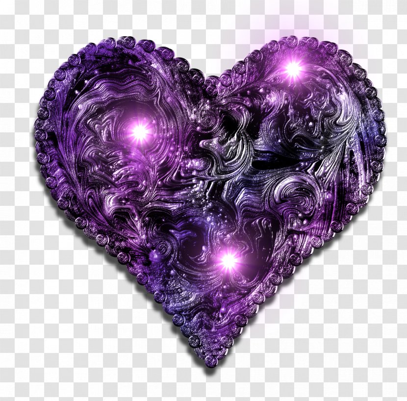 Purple Heart Desktop Wallpaper Lavender - Violet Transparent PNG