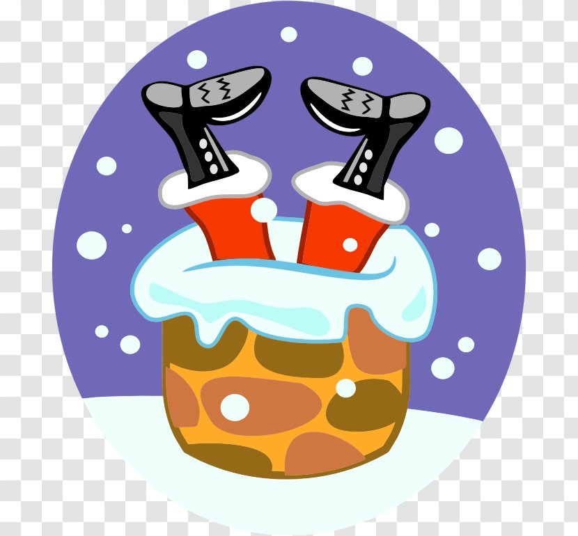 Santa Claus Reindeer Chimney Clip Art - Public Domain - Cliparts Transparent PNG
