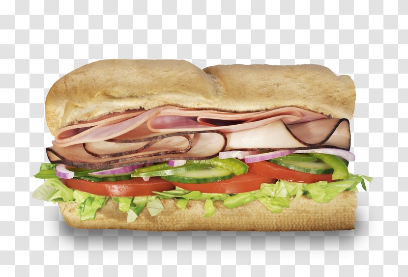 Ham Submarine Sandwich Bacon Melt Subway - American Food Transparent PNG